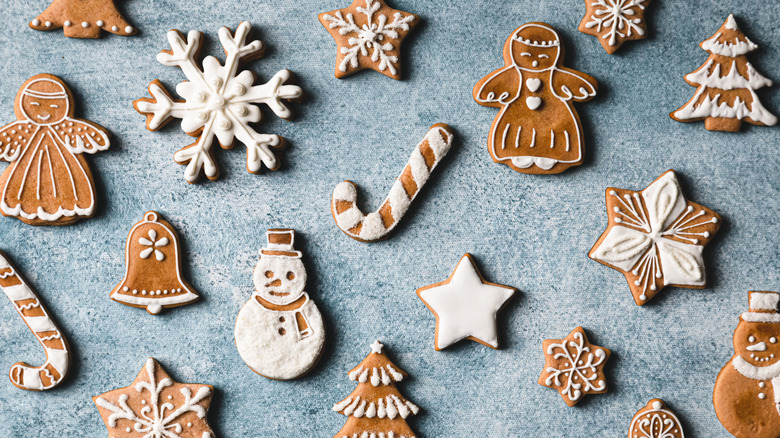 Holiday cookies on a tray