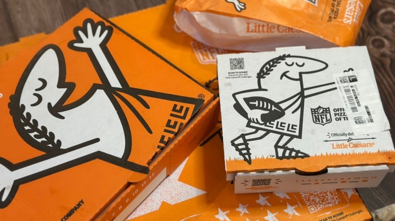 Boxes of Little Caesars menu items