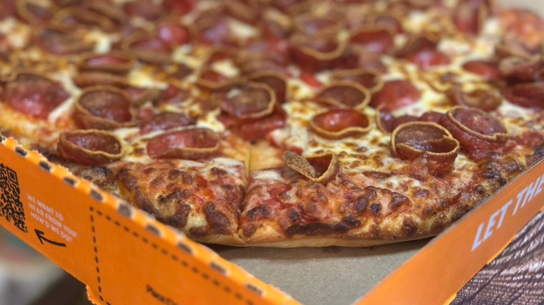 Old World Fanceroni Pepperoni Pizza close up