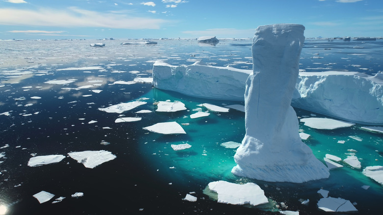 A melting iceberg