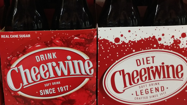 Bottles of Cheerwine and Diet Cheerwine