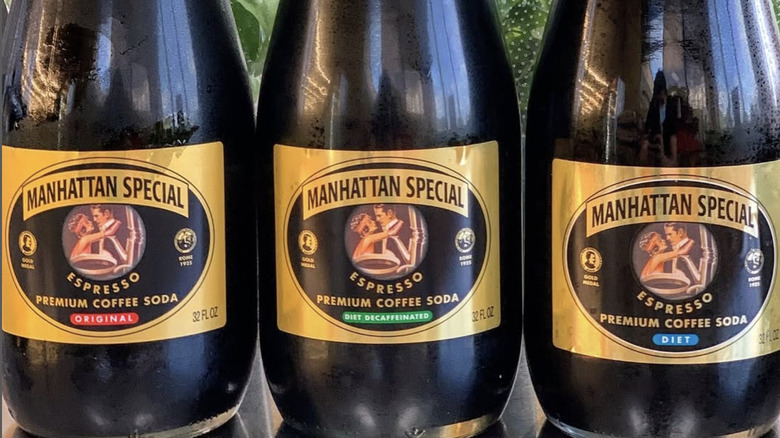 Bottles of Manhattan Special soda varieties