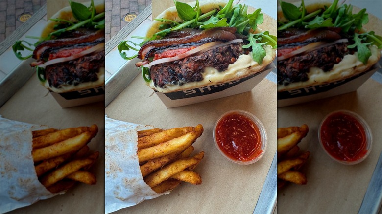 The Shouk Burger with fries