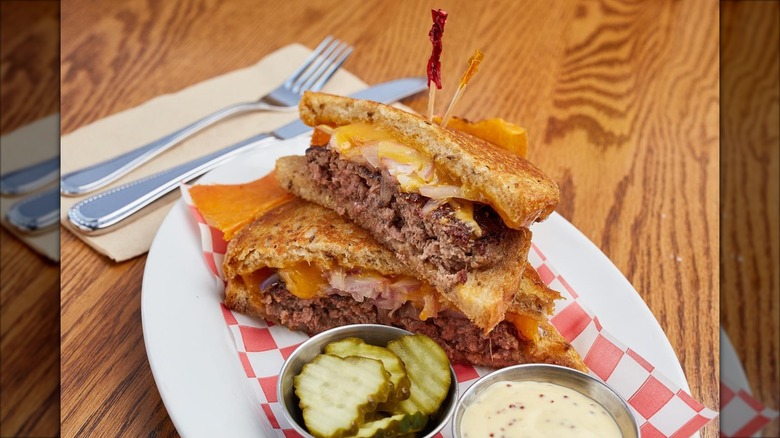 Cassell's Patty Melt on a plate