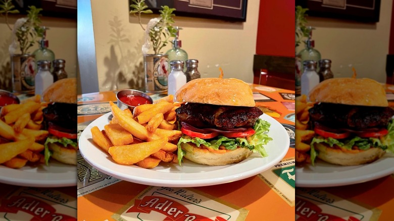 Dad's Burger at Dad's Kitchen on table