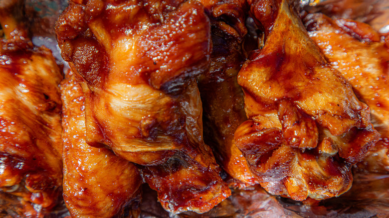 Sauced barbecue chicken