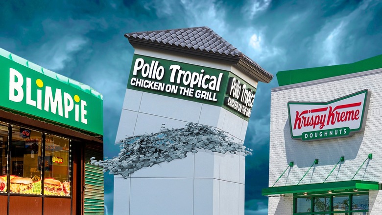toppling pollo tropical witk Krispy Kreme and Blimpie