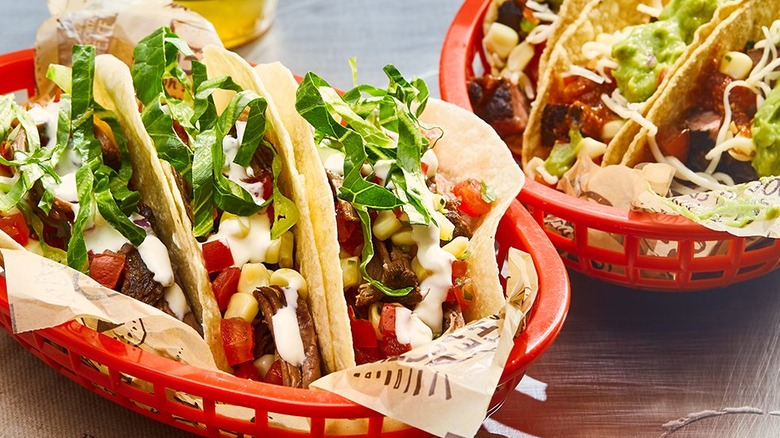 Tacos in baskets from Chipotle