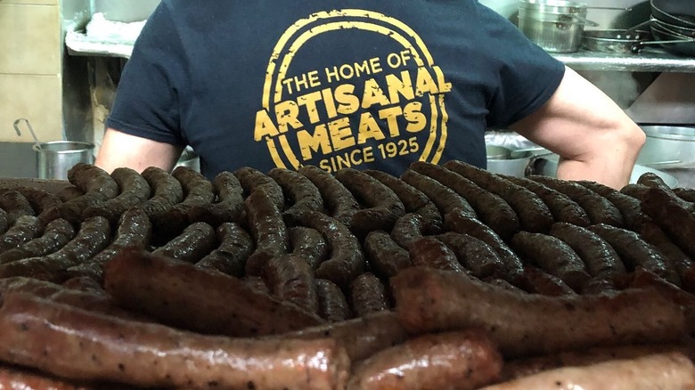 Salumeria Biellese shirt and sausages