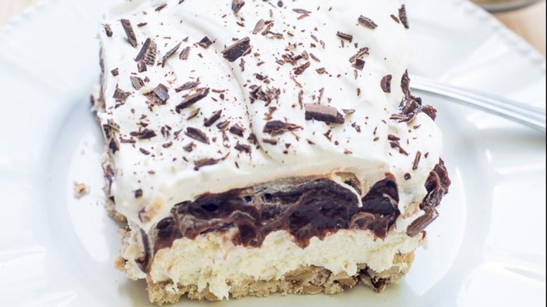 Better Than Robert Redford pie on a white plate