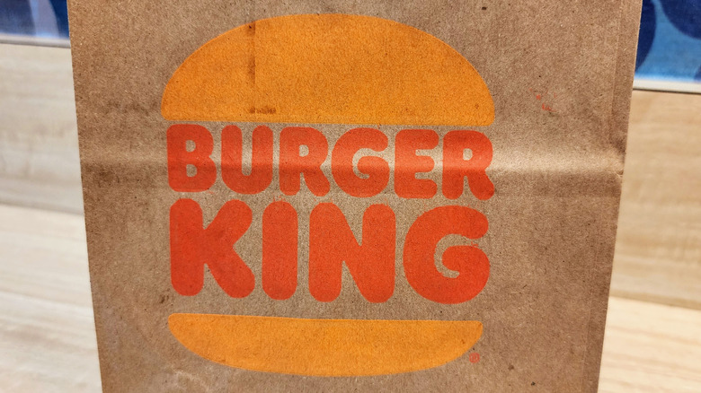 Burger King bag on table
