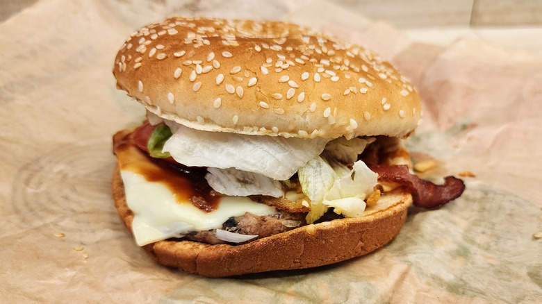 Burger King's Steakhouse Bacon Whopper on wrapper