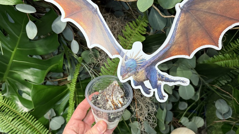 a dragon is ready to take a bite out of the Viking's Chocolate Sundae