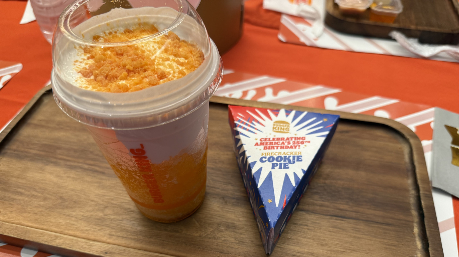 Review: Burger King's Orange Dreamsicle And Firecracker Cookie Pie Are A Mixed Bag Of Fizzle And Pop - The Takeout