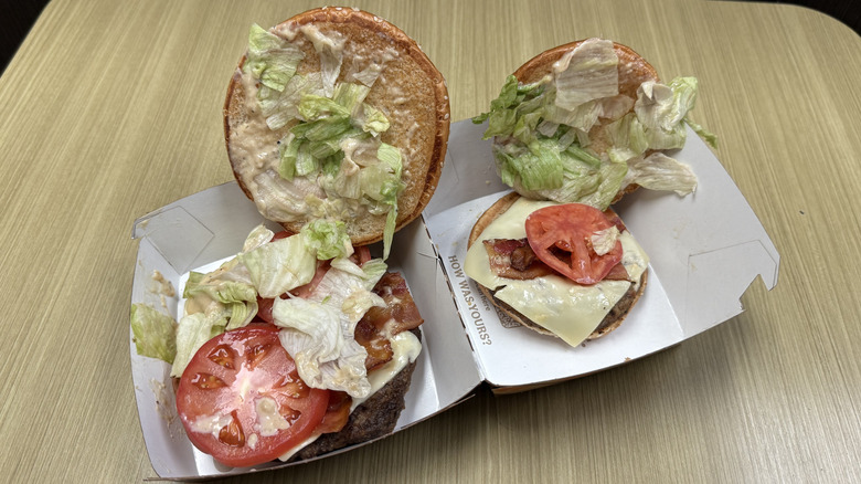 open-faced Peppercorn BLT Whoppers