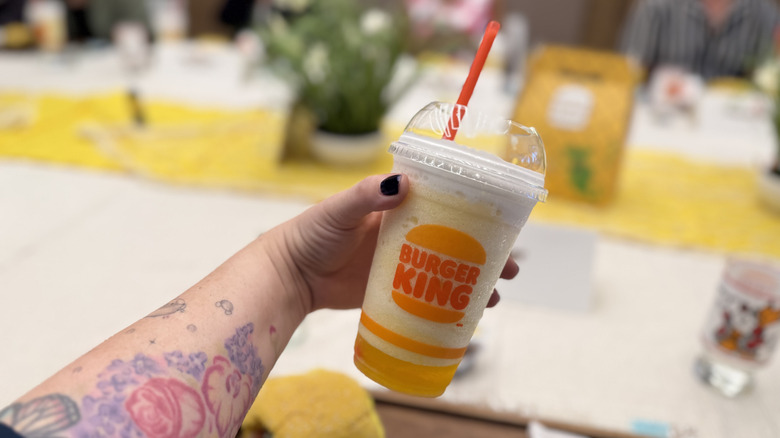 Hand holding Pirate's Pineapple Float