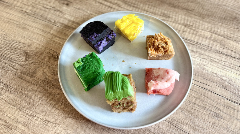 Plate of cookie samples