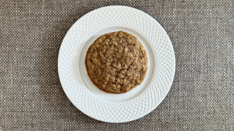 Oatmeal Creme Pie Cookie on a white plate