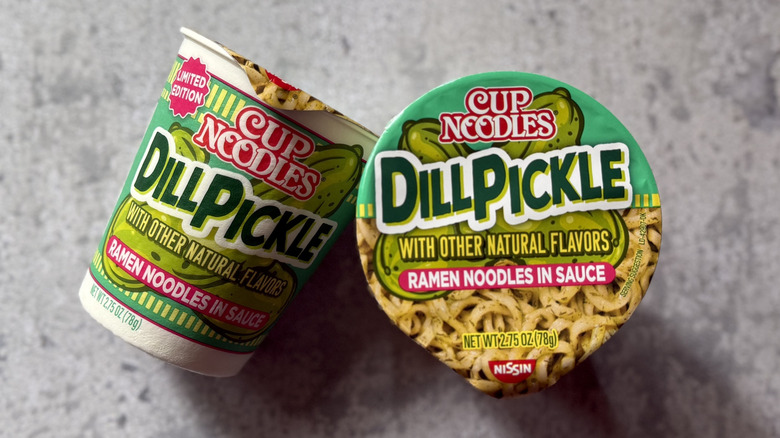 Two Cup Noodles Dill Pickle