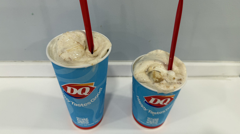 Two Dairy Queen's Caramel Apple Cheesecake Blizzards