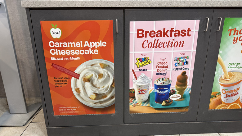 Dairy Queen's Caramel Apple Cheesecake Blizzard sign