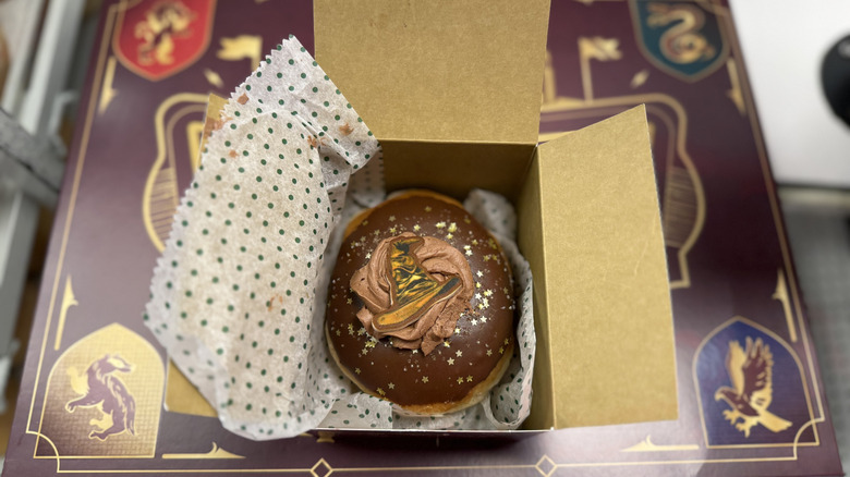 Sorting Hat Doughnut sitting in a special box
