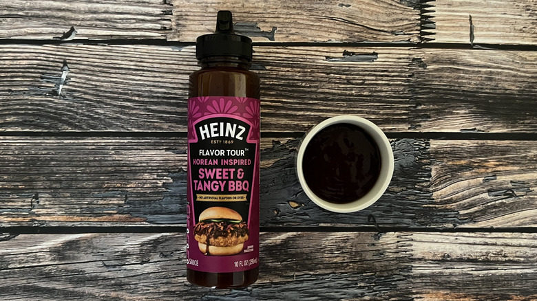 Korean-Inspired Sweet & Tangy BBQ sauce in bottle and bowl