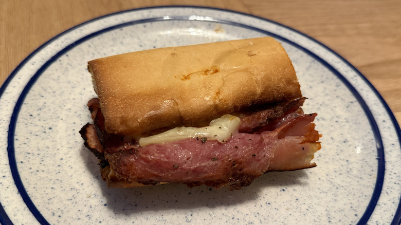 side view of The Toasted Sicilian Pizza