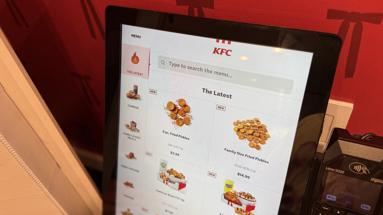 a KFC kiosk