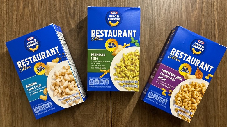 Kraft Mac & Cheese Restaurant Edition boxes