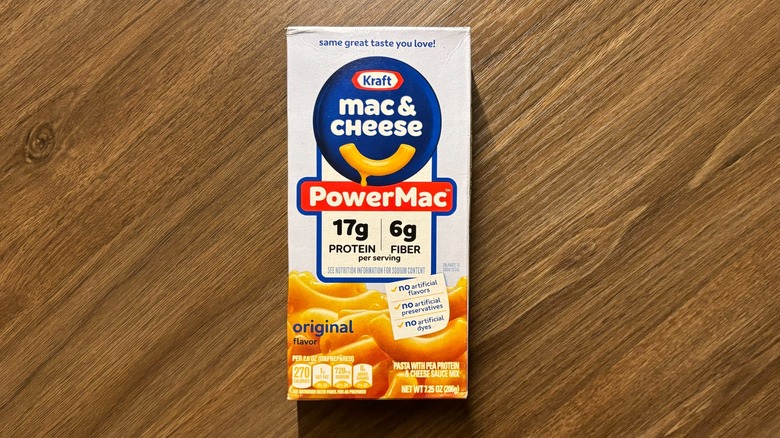 Kraft PowerMac box on a wooden surface