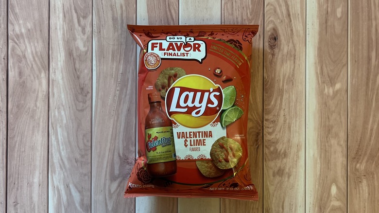 a bag of Lay's Valentina & Lime
