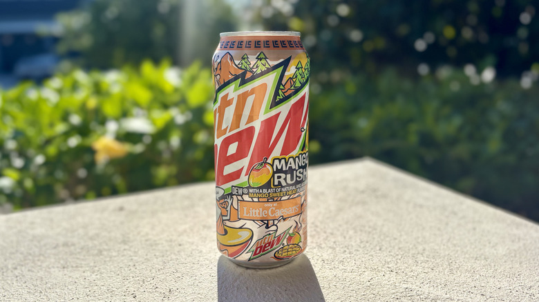 Can of soda outside