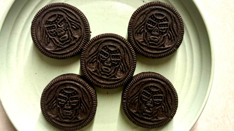 Marvel Oreo Stuf of Doom cookies on a plate