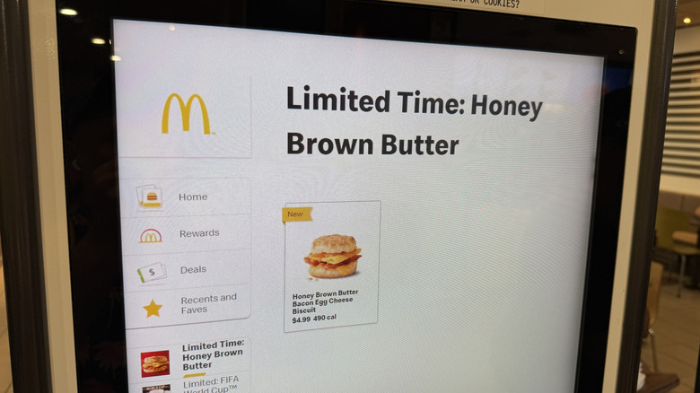 McDonald's kiosk menu screen