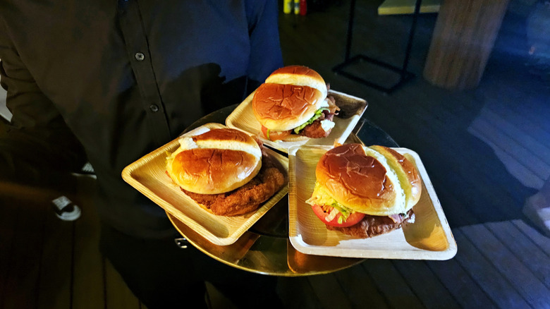 A platter of Bacon Special Edition Gold McCrispy Sandwiches