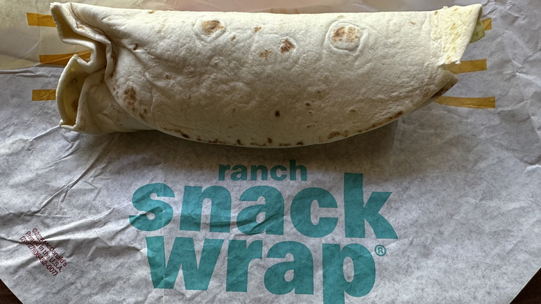 McDonald's Ranch Snack Wrap next to wrapper