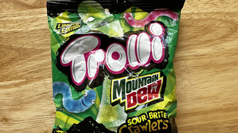 Trolli Mountain Dew Sour Brite Crawlers bag