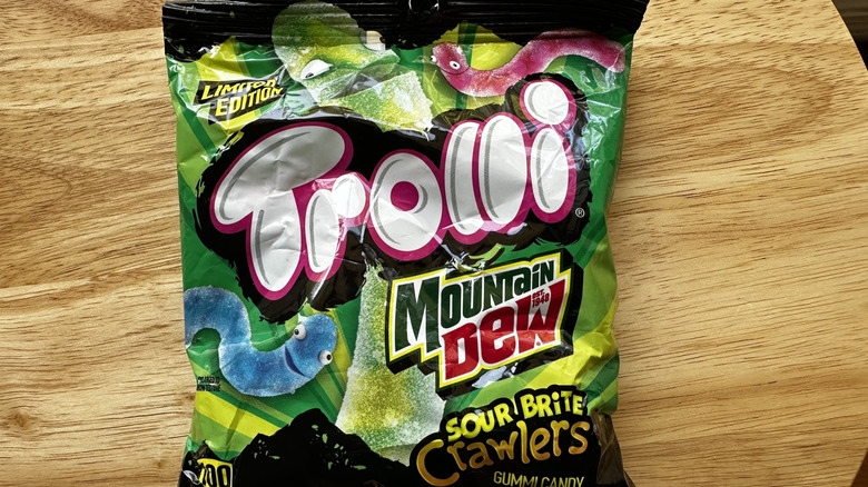 Trolli Mountain Dew Sour Brite Crawlers bag