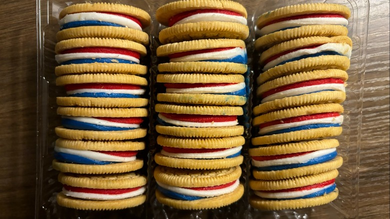 Oreo Firecracker Pop Cookies in plastic crate