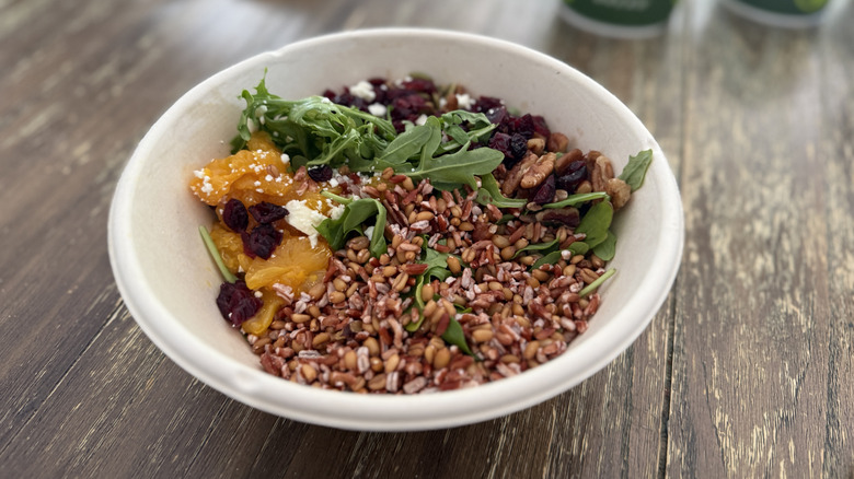 Panera Harvest Medley Salad on wooden table