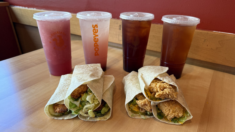 New Popeyes Chicken Wraps and Blueberry beverages