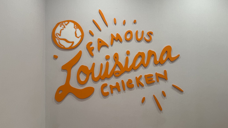 Popeyes sign in store