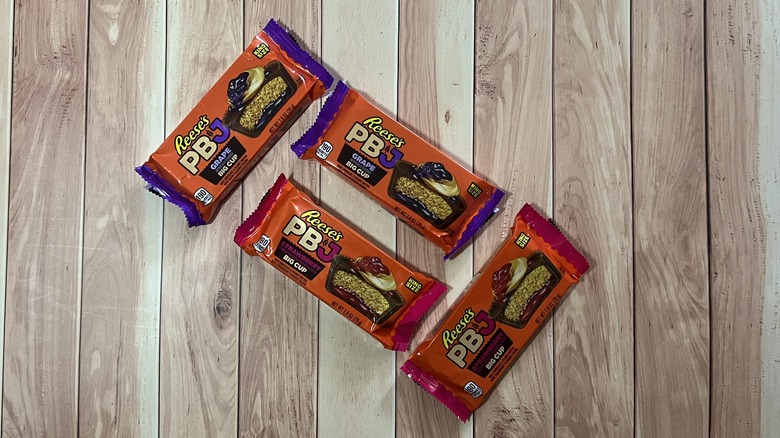 four packs of Reese's PB&J Big Cups