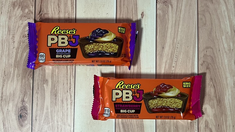 two packs of Reese's PB&J Big Cups