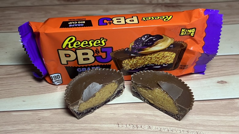 Grape Reese's cut in half