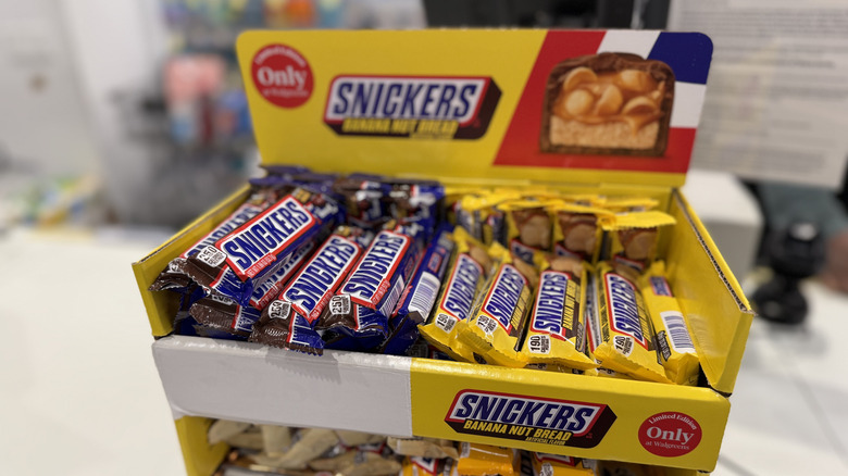 Snickers display box at Walgreens