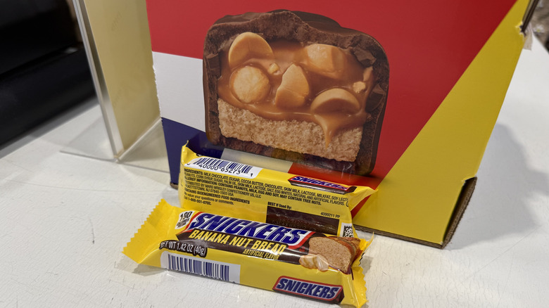 side of a Snickers Banana Nut Bread bar