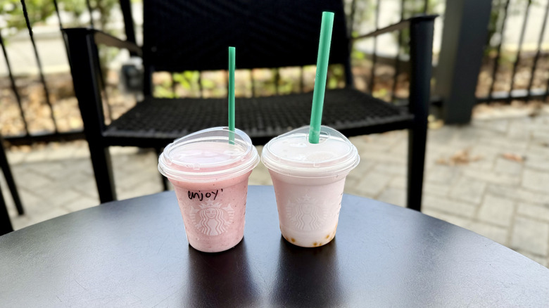 Blended Coconut Drinks on a table