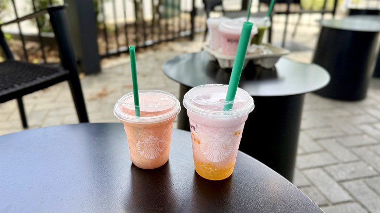 Blended Lemonade drink on a table